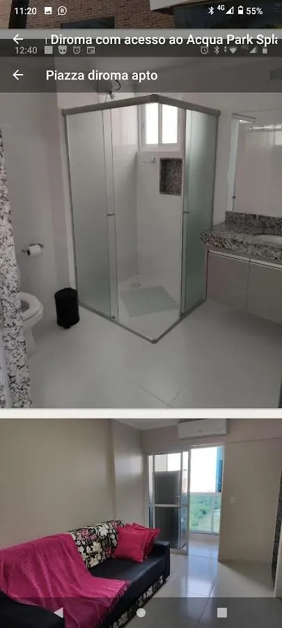 Piazza Com Ingressos Acqua Park Diroma Ate 4 Pessoas Apartment Caldas Novas Brazil